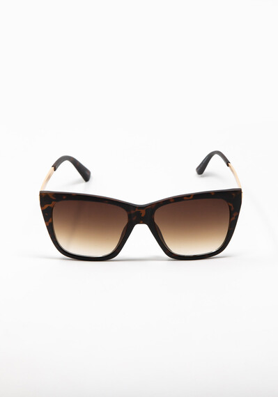 Women's Matte Tort Wayfarer Sunglasses Image 1