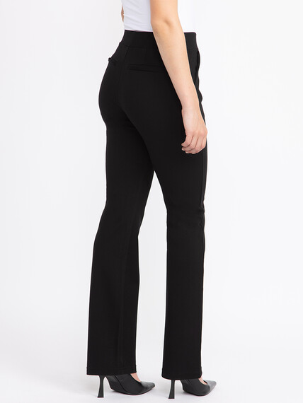 Women's  Black Pull-on Ponte Boot Cut Pant Women's  Black Pull-on Ponte Boot Cut Pant Image 4