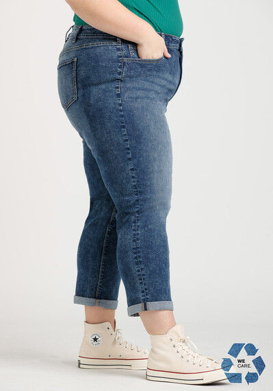 Women's Plus Cuffed Girlfriend Jeans Women's Plus Cuffed Girlfriend Jeans Image 3