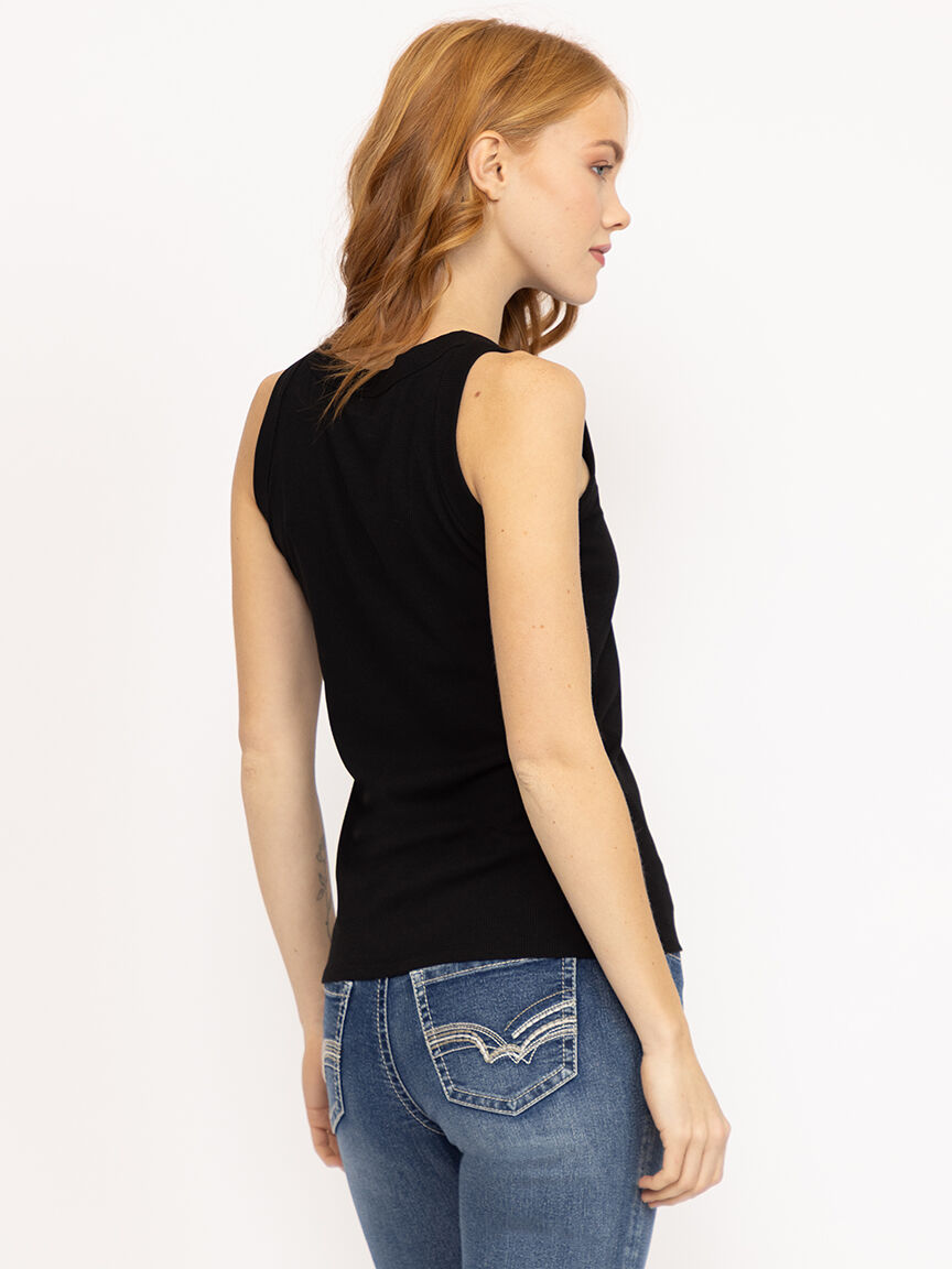 Women's Rib Crew Neck Tank