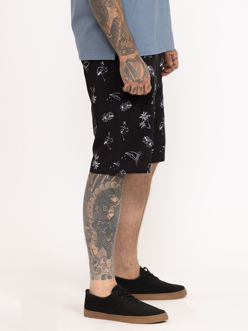 Men's Printed Tropical Board Shorts