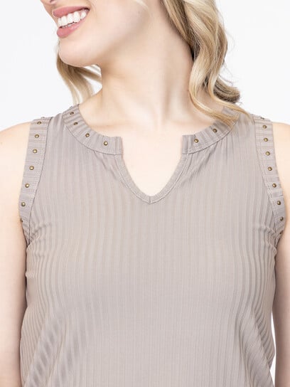 Women's Ribbed Split Neck Tank Women's Ribbed Split Neck Tank