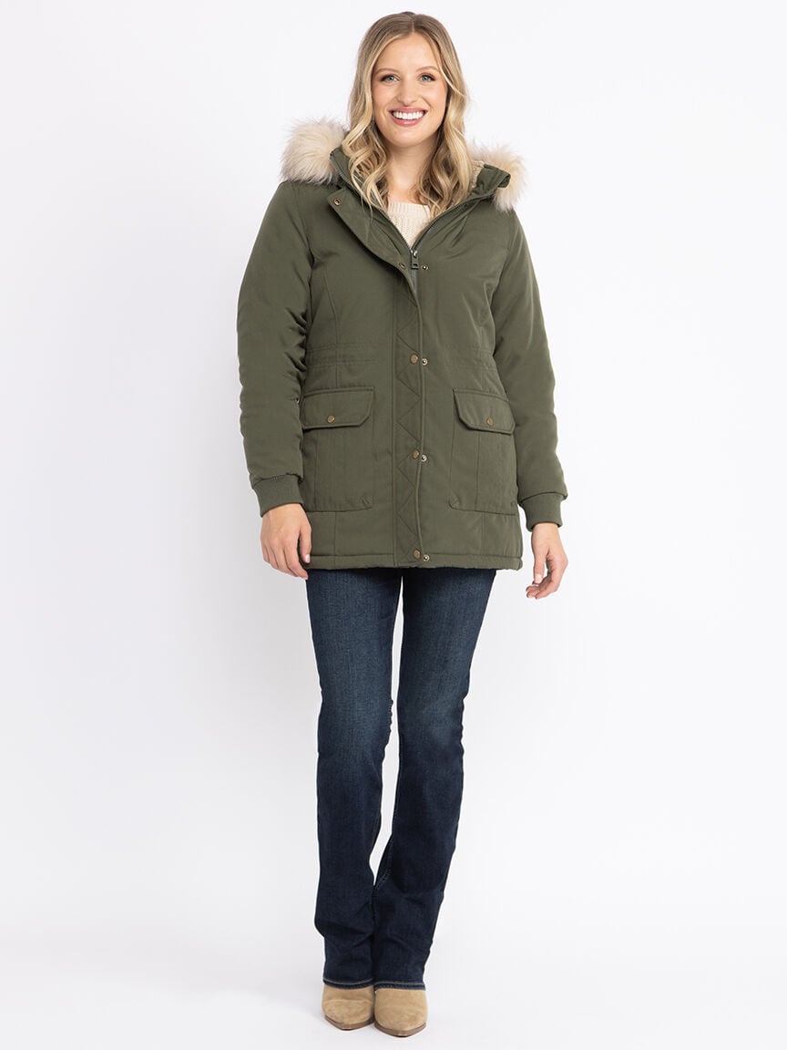 Women's Anorak with Sherpa Lining