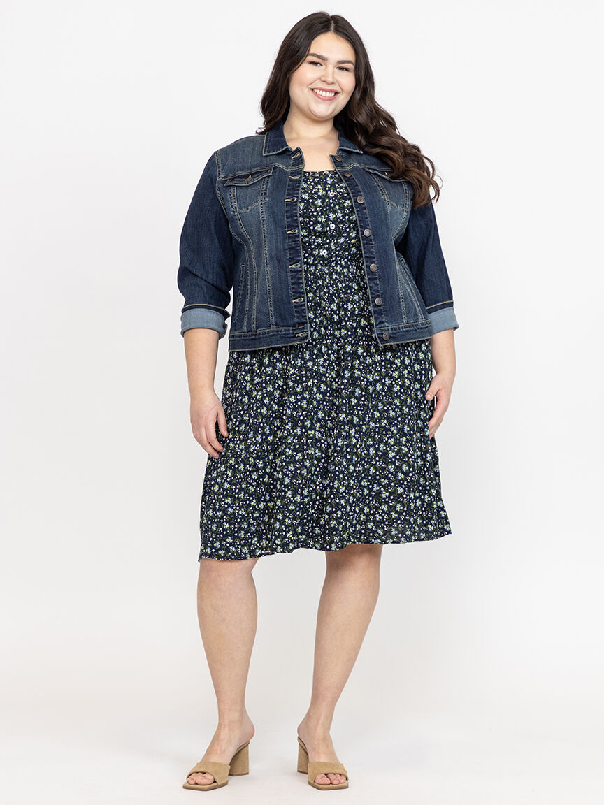 Women's Ditsy Peasant Dress Warehouse One Women's Ditsy Peasant Dress Warehouse One