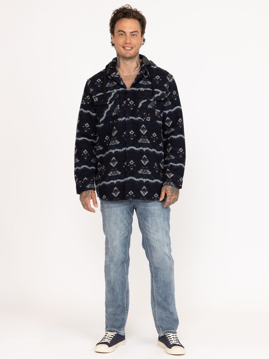 Men's Geometric Flannel Shirt