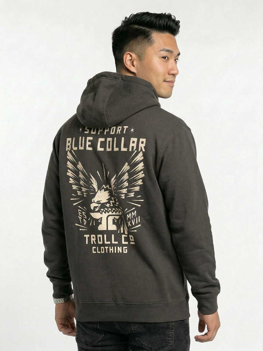 Men's Support Blue Collar Hoodie