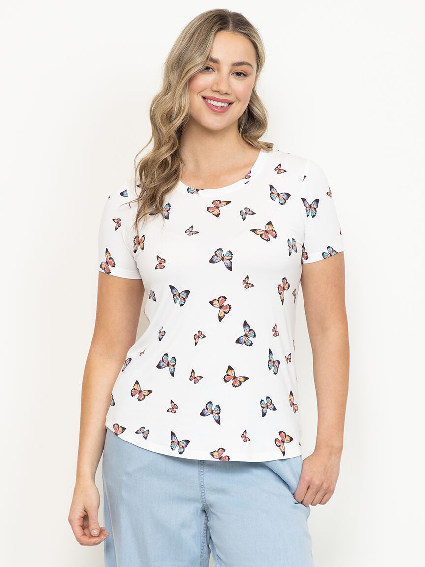 Women's Butterfly Crew Neck Tee