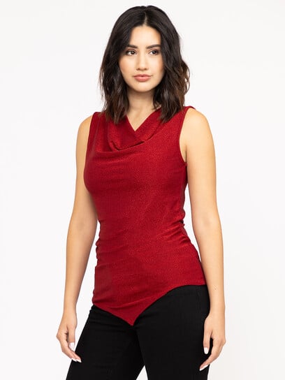 Women's Shimmer Cowl Neck Tank Women's Shimmer Cowl Neck Tank