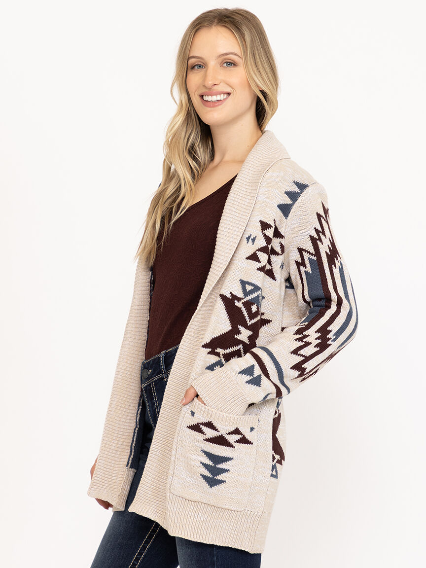 Women's Geometric Cardigan
