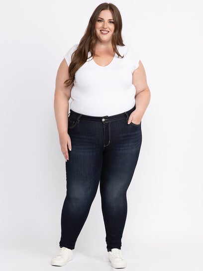 Women's Plus Dark Wash Skinny Jeans Women's Plus Dark Wash Skinny Jeans