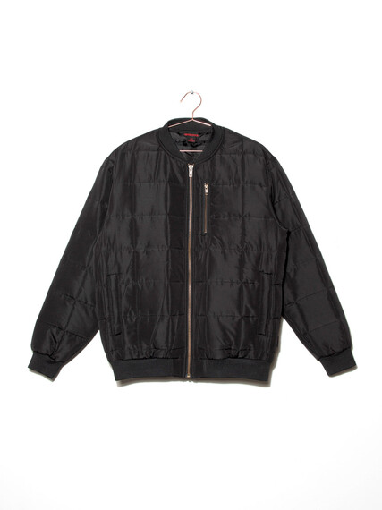 Men's Quilted Bomber Jacket Image 5