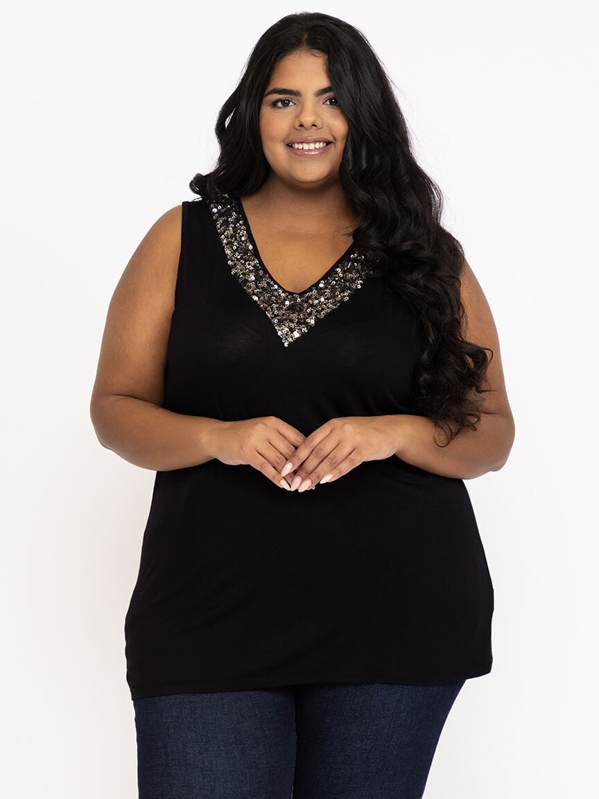 Women's Sequin Tank Top