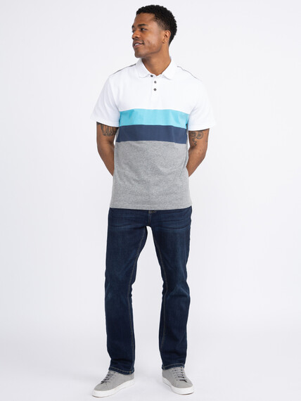 Men's Colourblock Polo Shirt Image 2