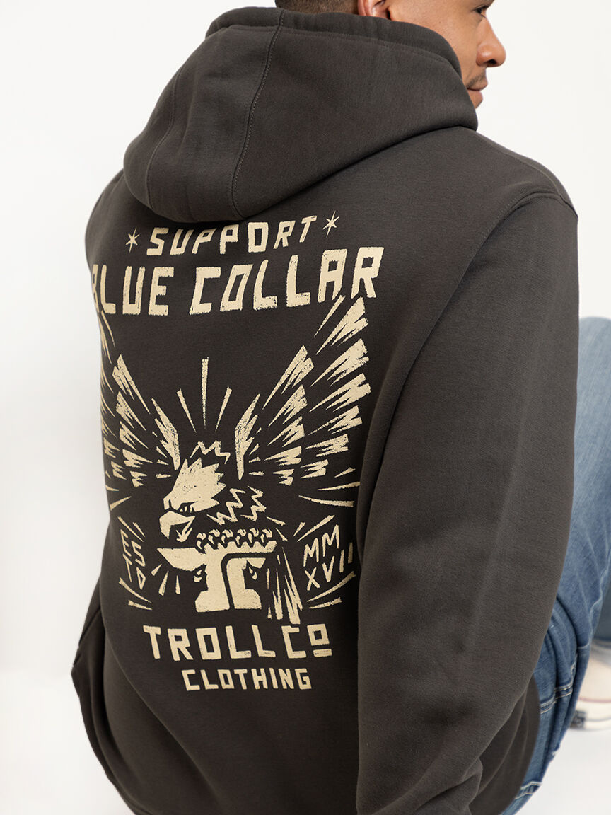 Men's Support Blue Collar Hoodie