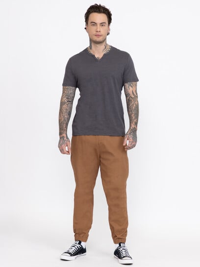 Men's Slub Notch Henley Tee Men's Slub Notch Henley Tee