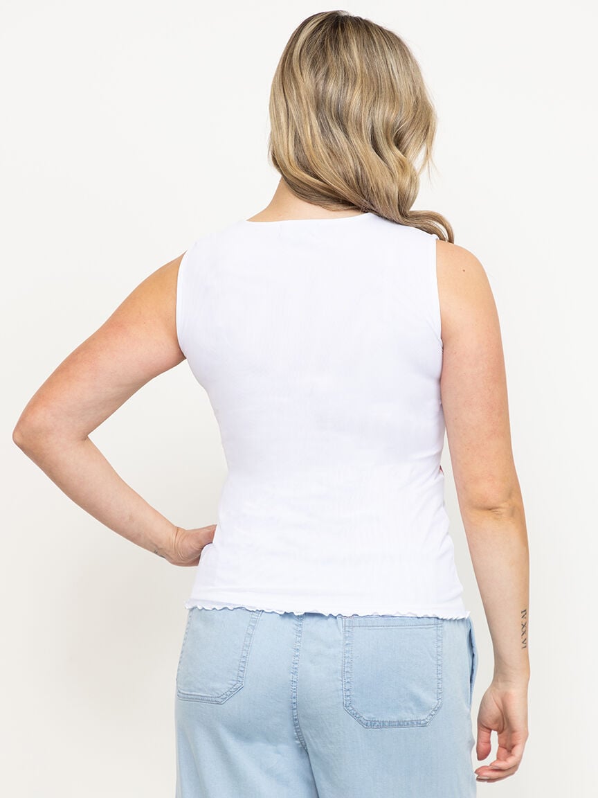 Women's Hibiscus Mesh Tank