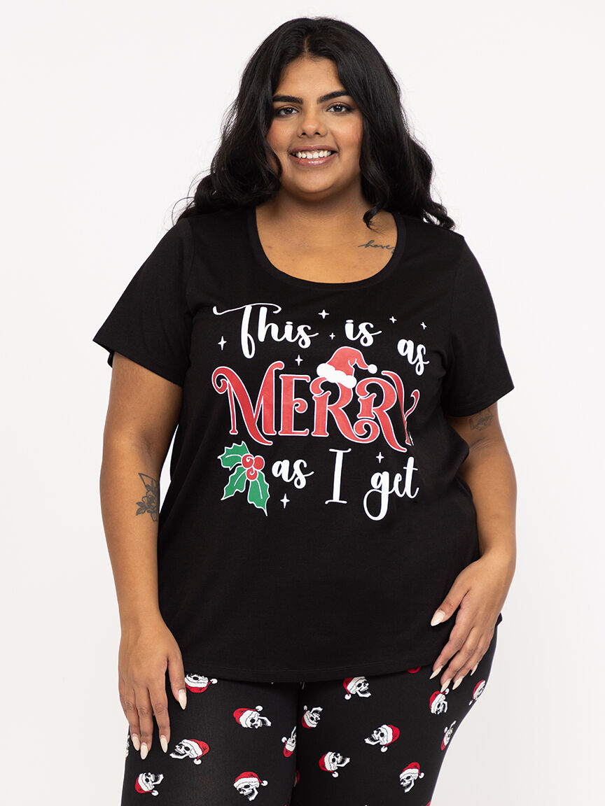 Women's As Merry As I Get Scoop Neck Tee
