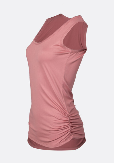 Women's Scoop Neck Side Ruched Tank Image 5