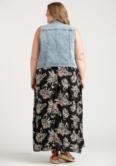Women's Cropped Denim Vest Image 2