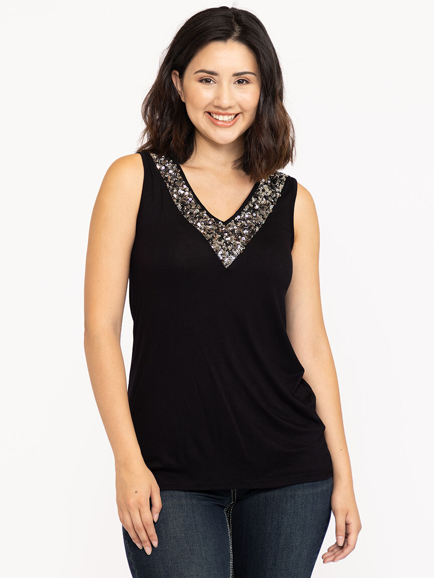 Women's Sequin Tank Top