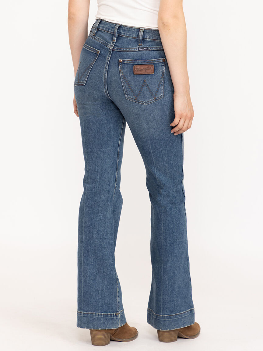 Women's Medium Wash Retro Premium Trouser Jeans