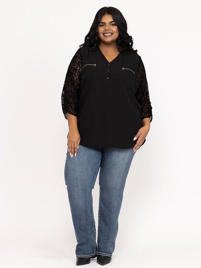 Women's Lace Sleeve Blouse Women's Lace Sleeve Blouse