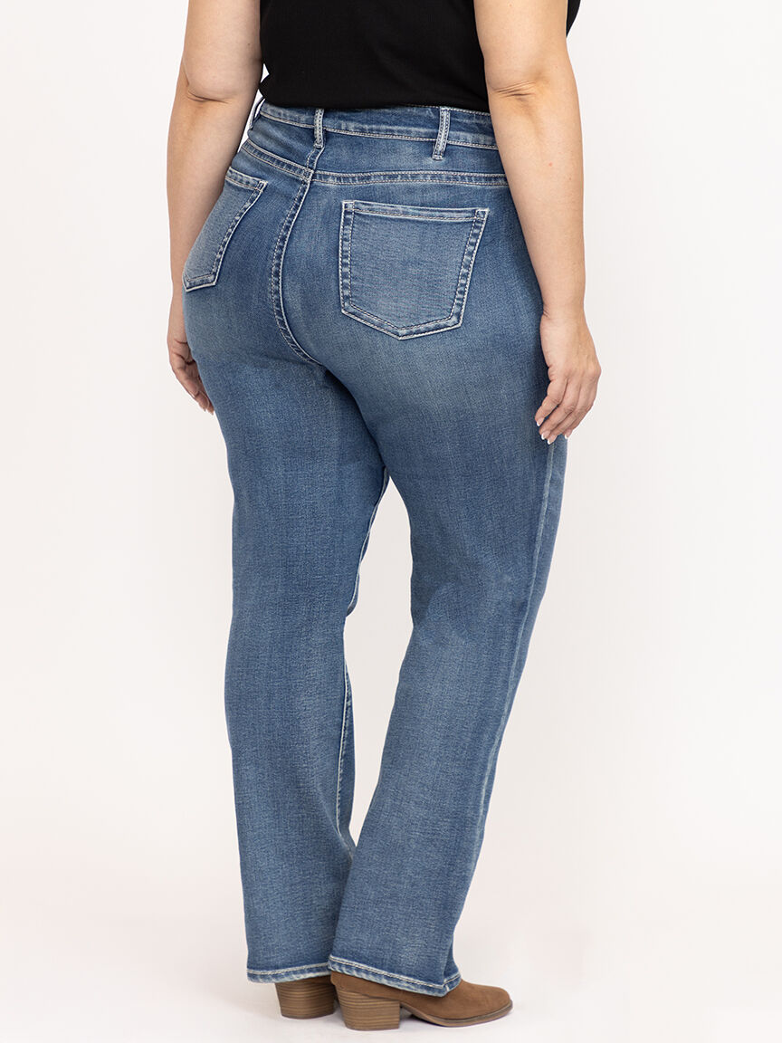 Women's Plus Medium Wash Baby Boot Jeans