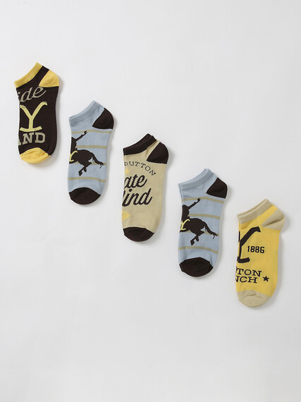 Women's 5-Pack of Yellowstone Ankle Socks Image 3