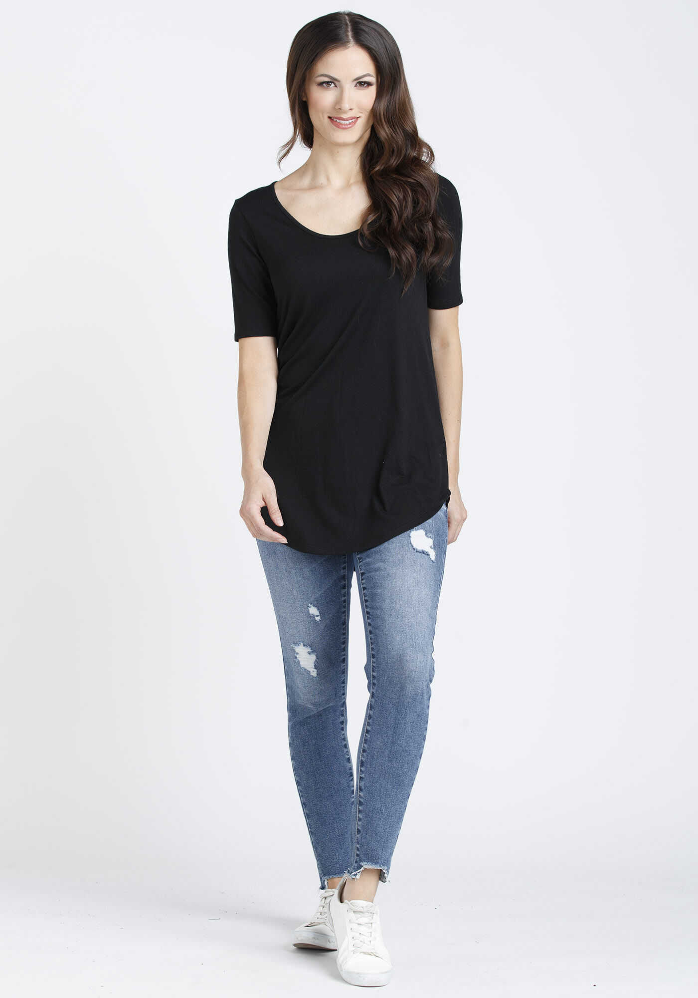 Women's Scoop Neck Legging Tunic Tee Warehouse One