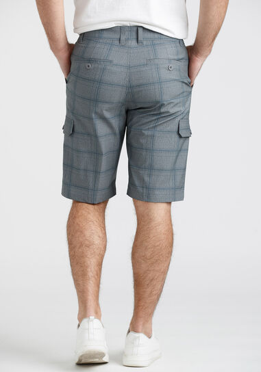 Men's Plaid Cargo Hybrid Shorts