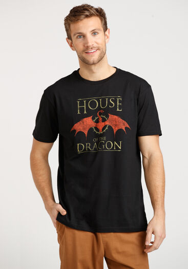 Men's House of the Dragon Tee, BLACK
