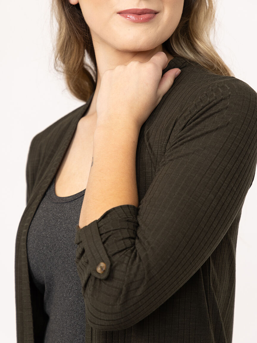 Women's Ribbed Cardigan