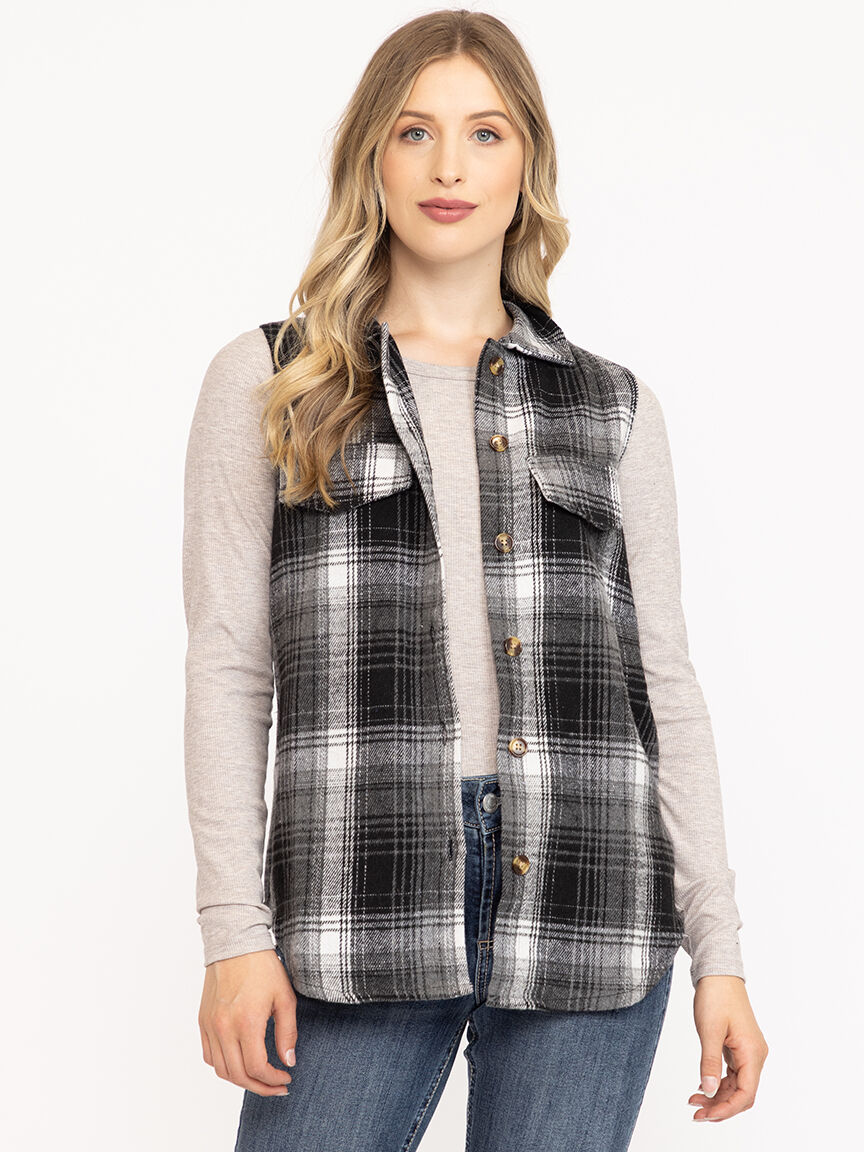 Women's Plaid Vest