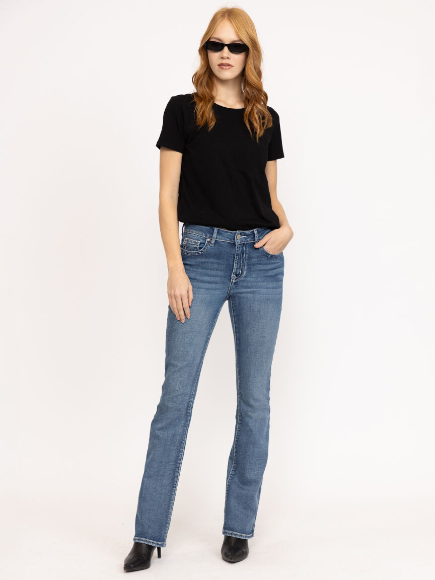 Women's Medium Wash Baby Boot Jeans