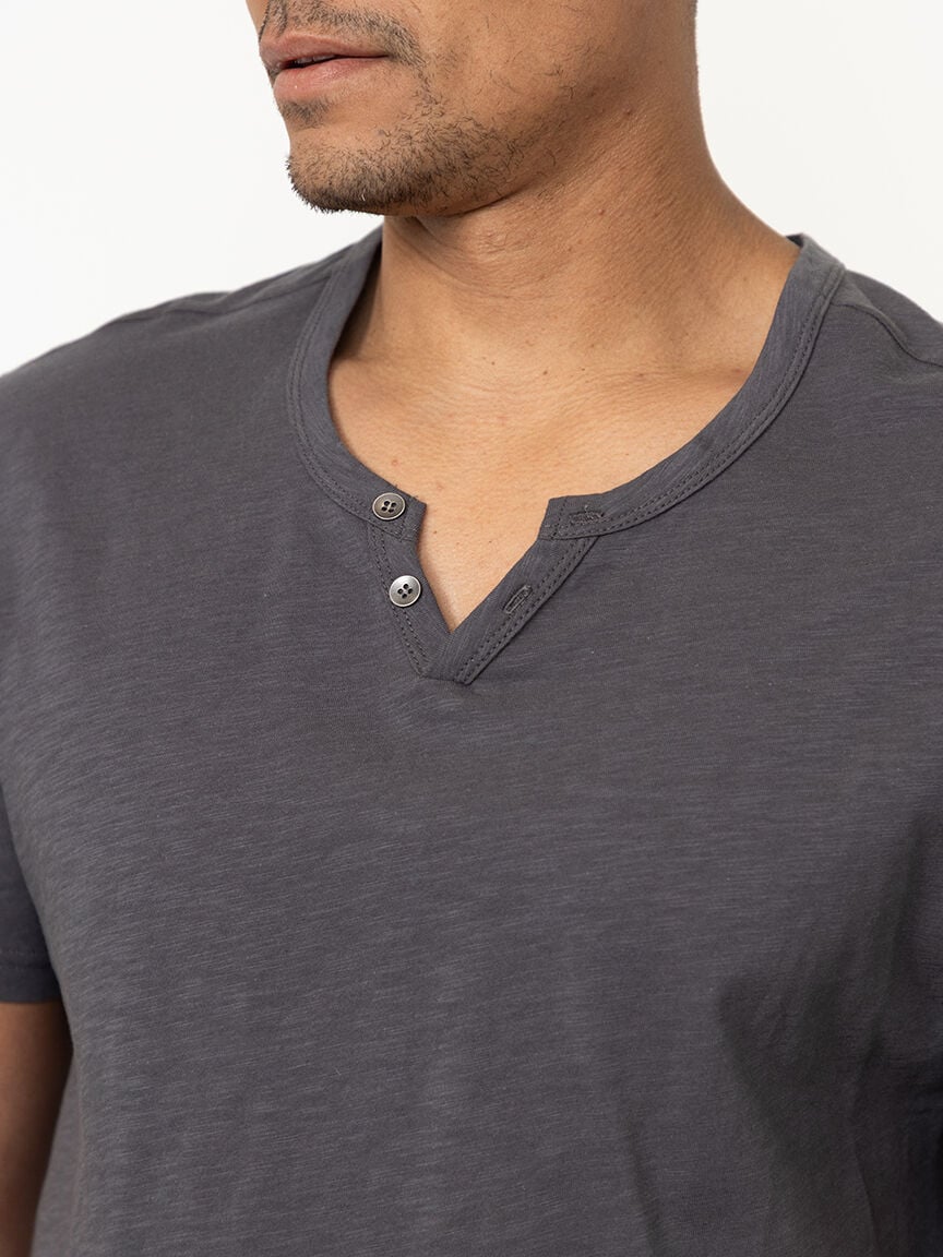 Men's Slub Notch Henley