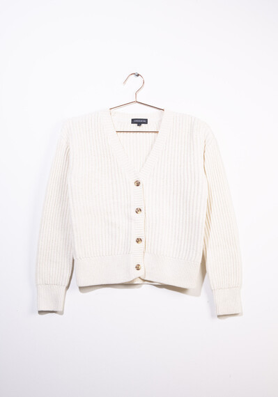 Women's Ribbed Button Up Cardigan Image 5