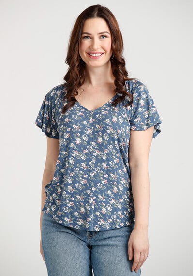 Women's Ditsy Floral Top Image 1