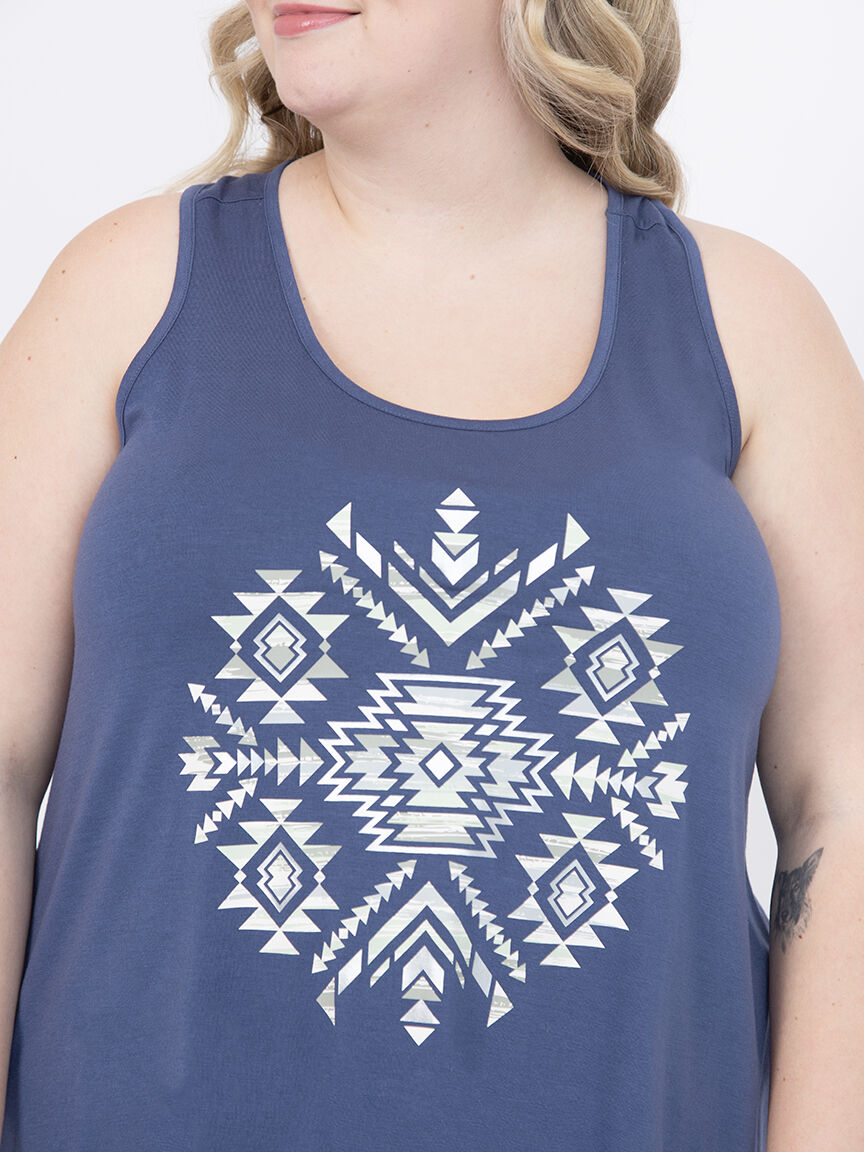 Women's Geometric Racerback Tank
