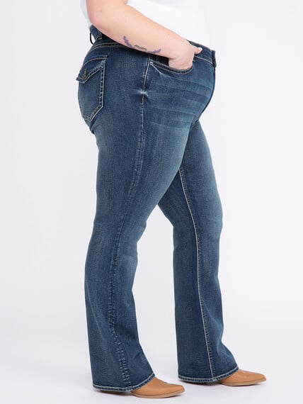 Women's Plus Flap Pocket Baby Boot Jeans Image 3