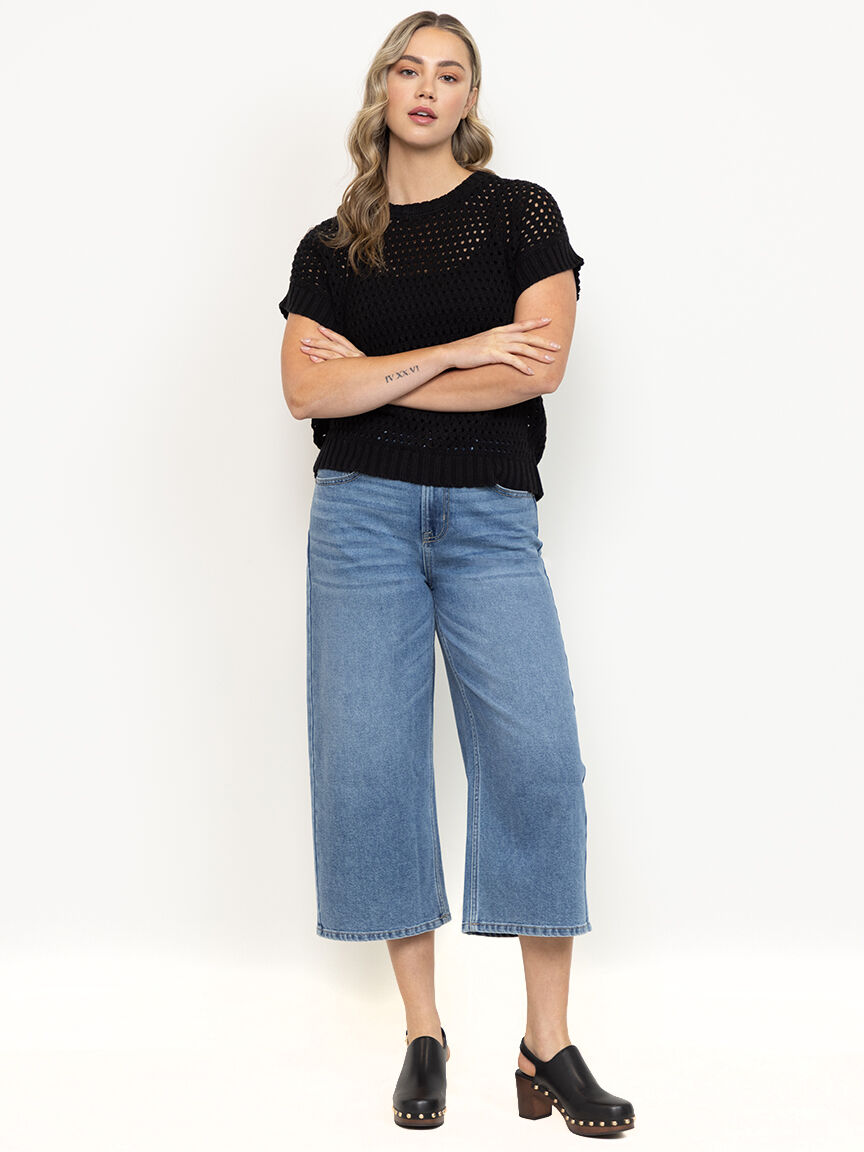 Women's Mesh Pullover Sweater