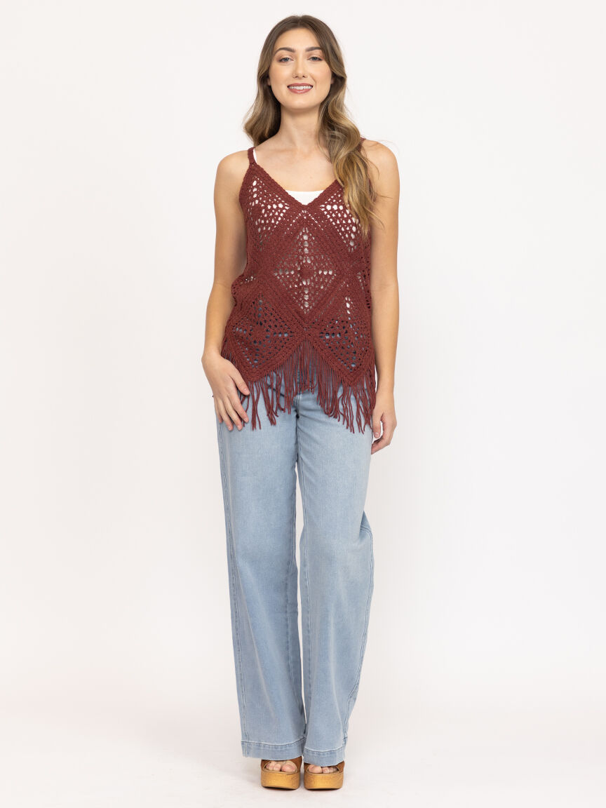 Women's Crochet Sweater Tank