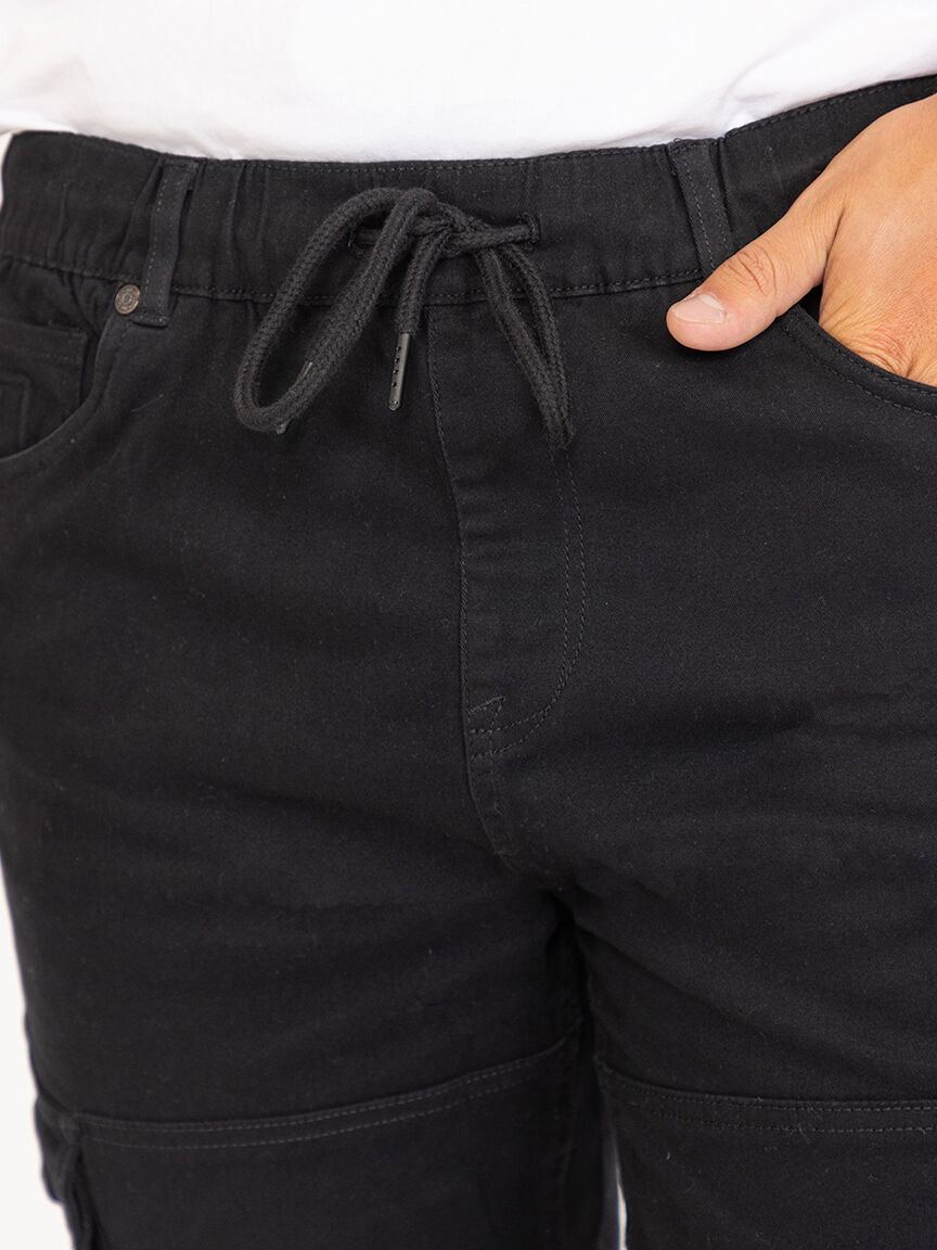 Men's Black Cargo Sneaker Pant