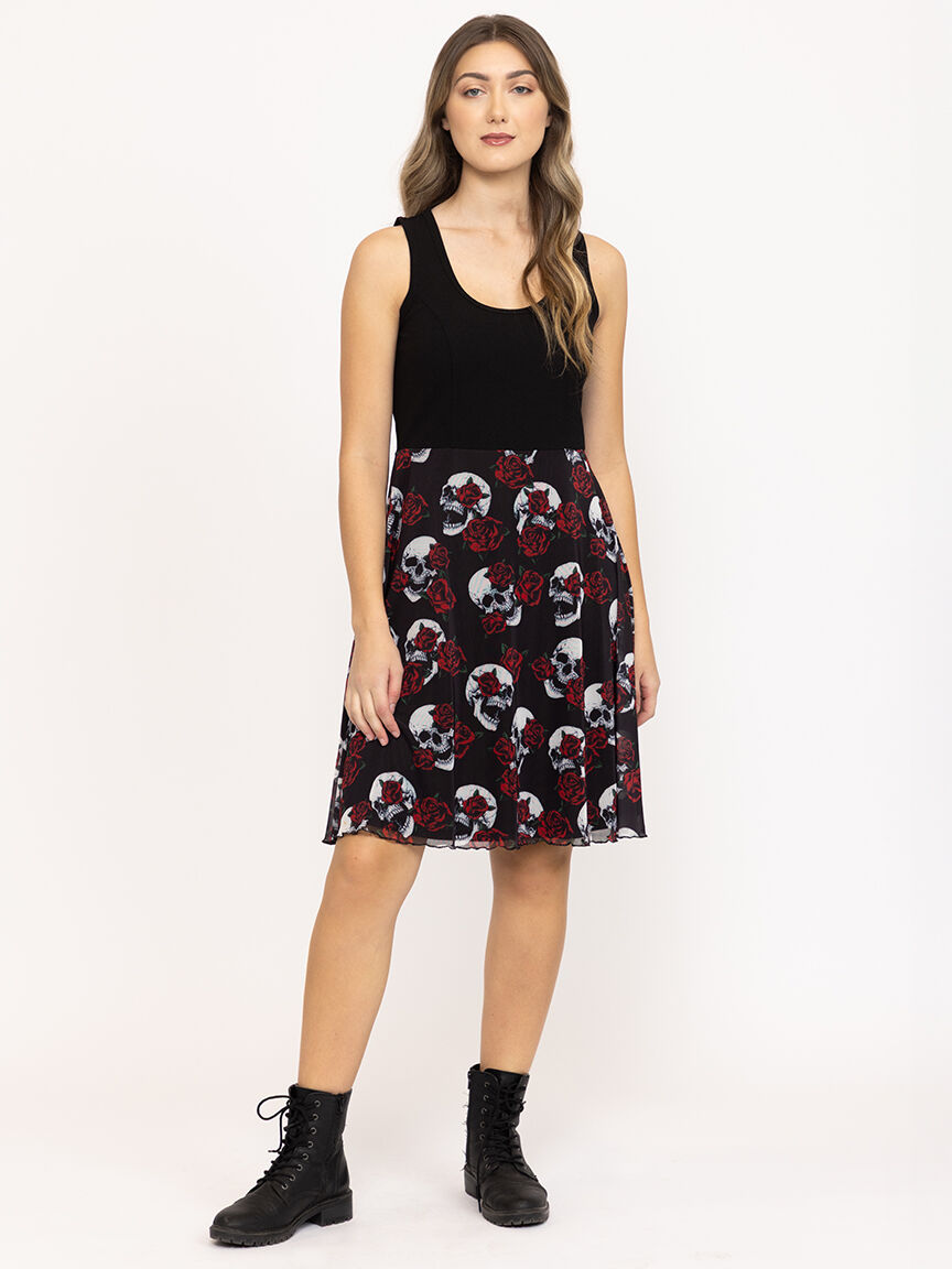 Women's Skull Skater Dress