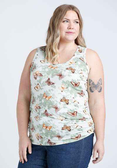 Women's Butterfly Side Ruched Tank Image 1