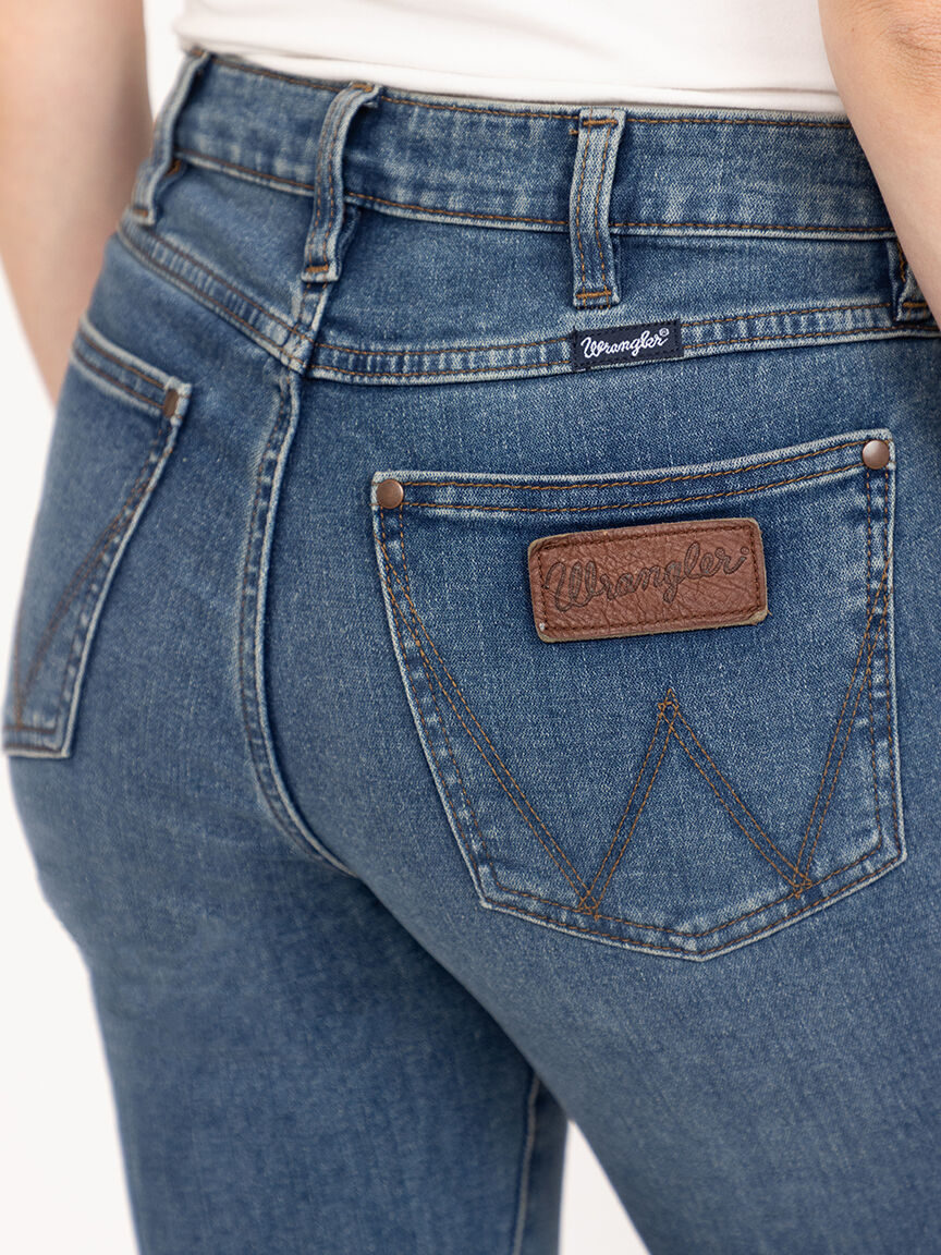 Women's Medium Wash Retro Premium Trouser Jeans