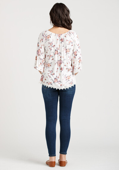 Women's Floral Bell Sleeve Top Image 2