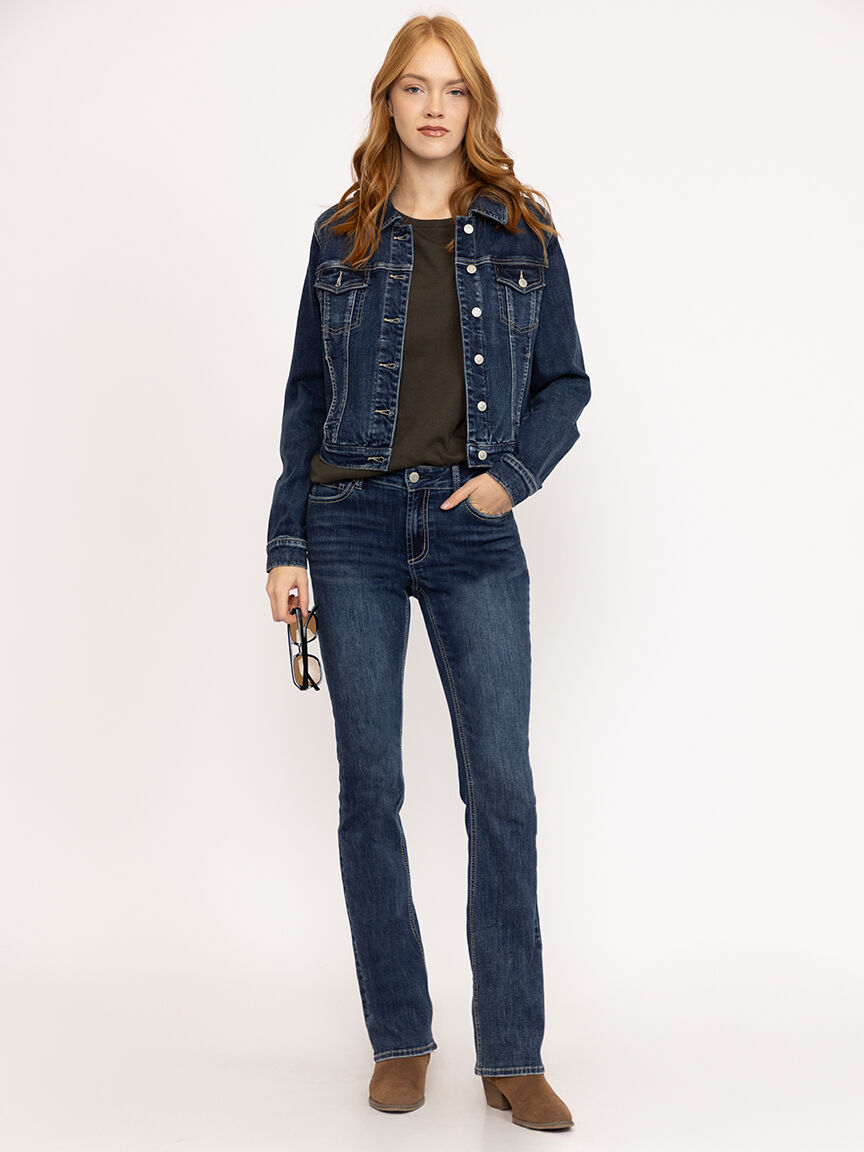 Women's Medium Dark Wash Baby Boot Jeans