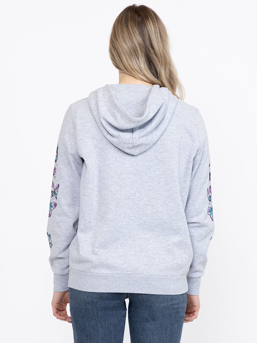 Womens Butterfly Zip Hoodie Warehouse One