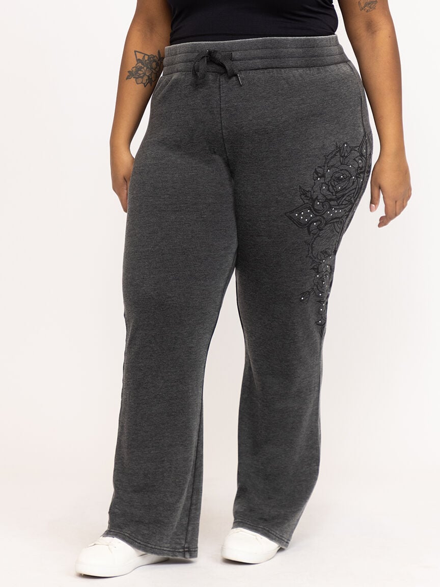 Women's Cross Print Fleeece Pant