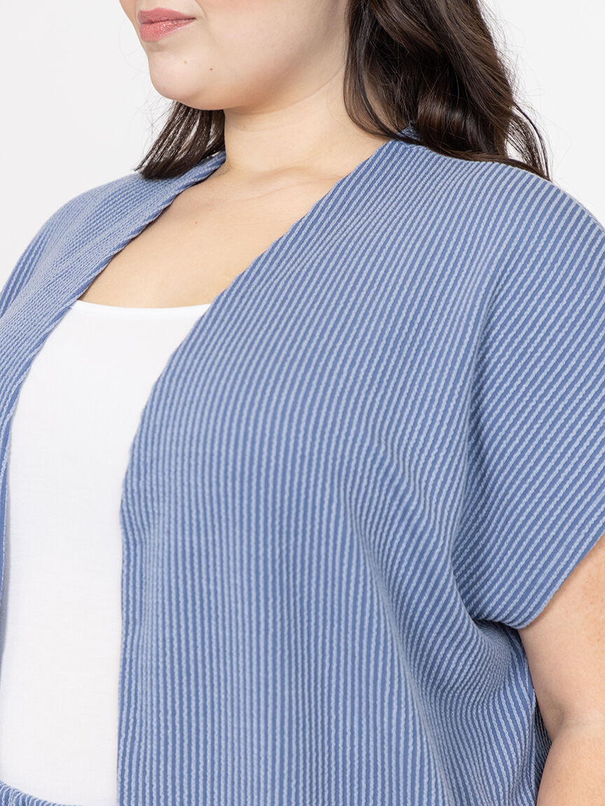 Women's Open Wavy Rib Cardigan